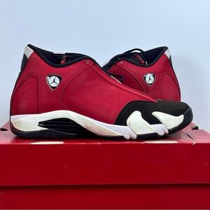 Jordan Nike Air Jordan 14 Retro Gym Red Toro White Black Mens Sneakers